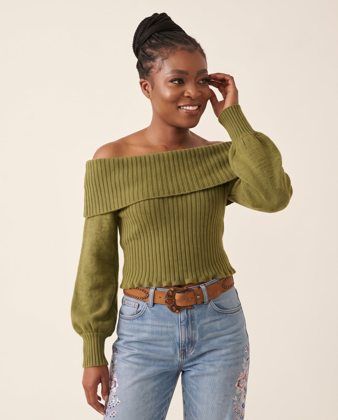 Lapel-Collar Sweater