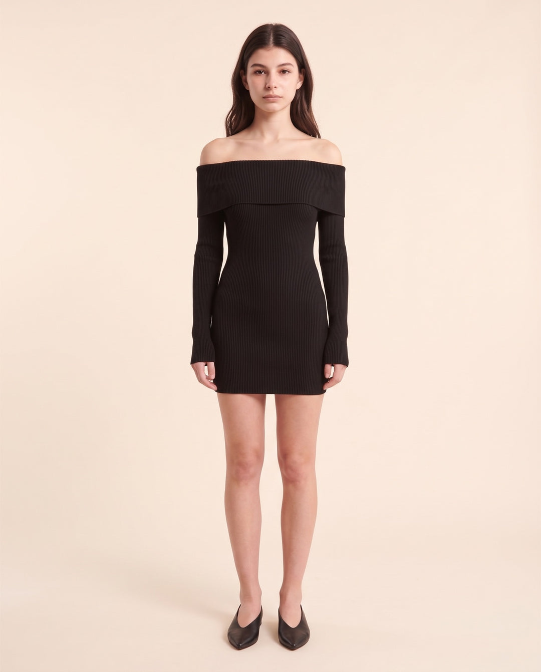 Off-Shoulder Sweater Dress