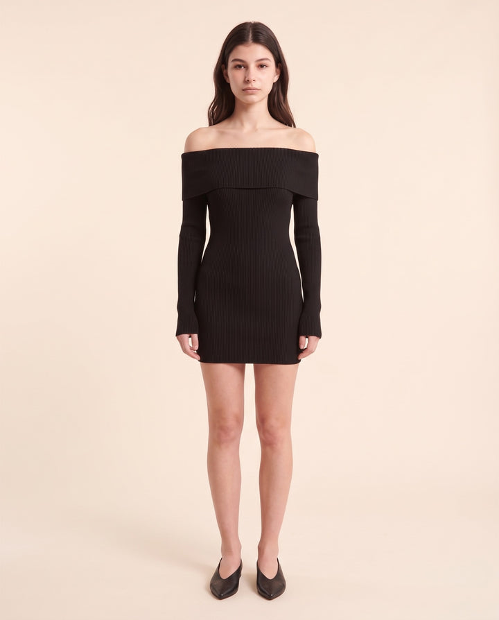 Off-Shoulder Sweater Dress