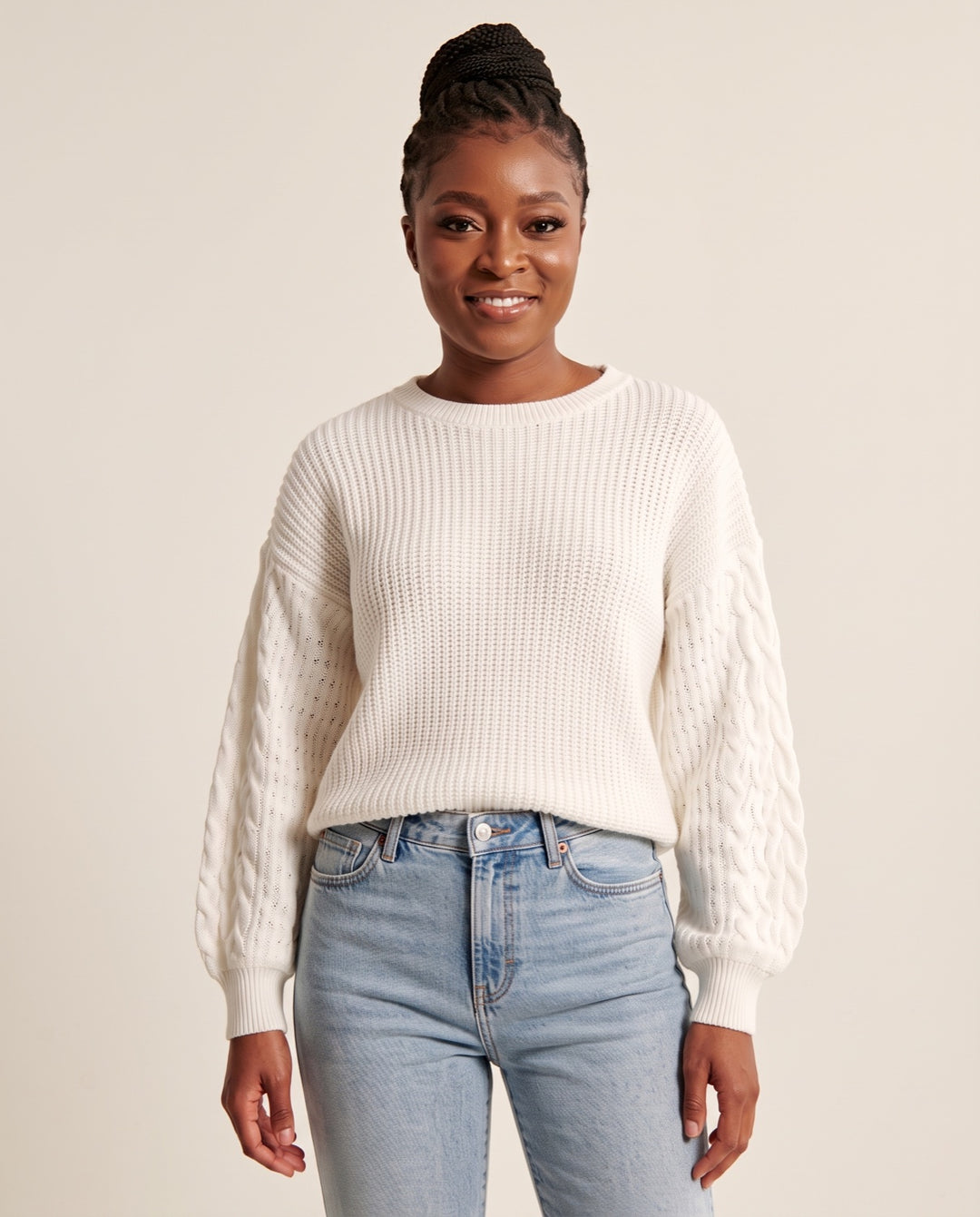 Lantern-Sleeve Pullover