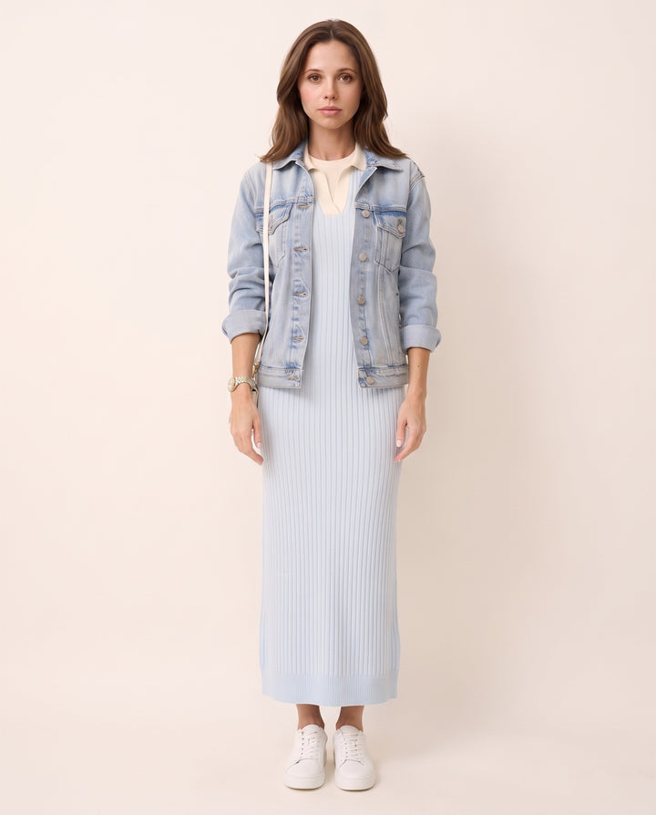 Ribbed Polo Sweater Dress