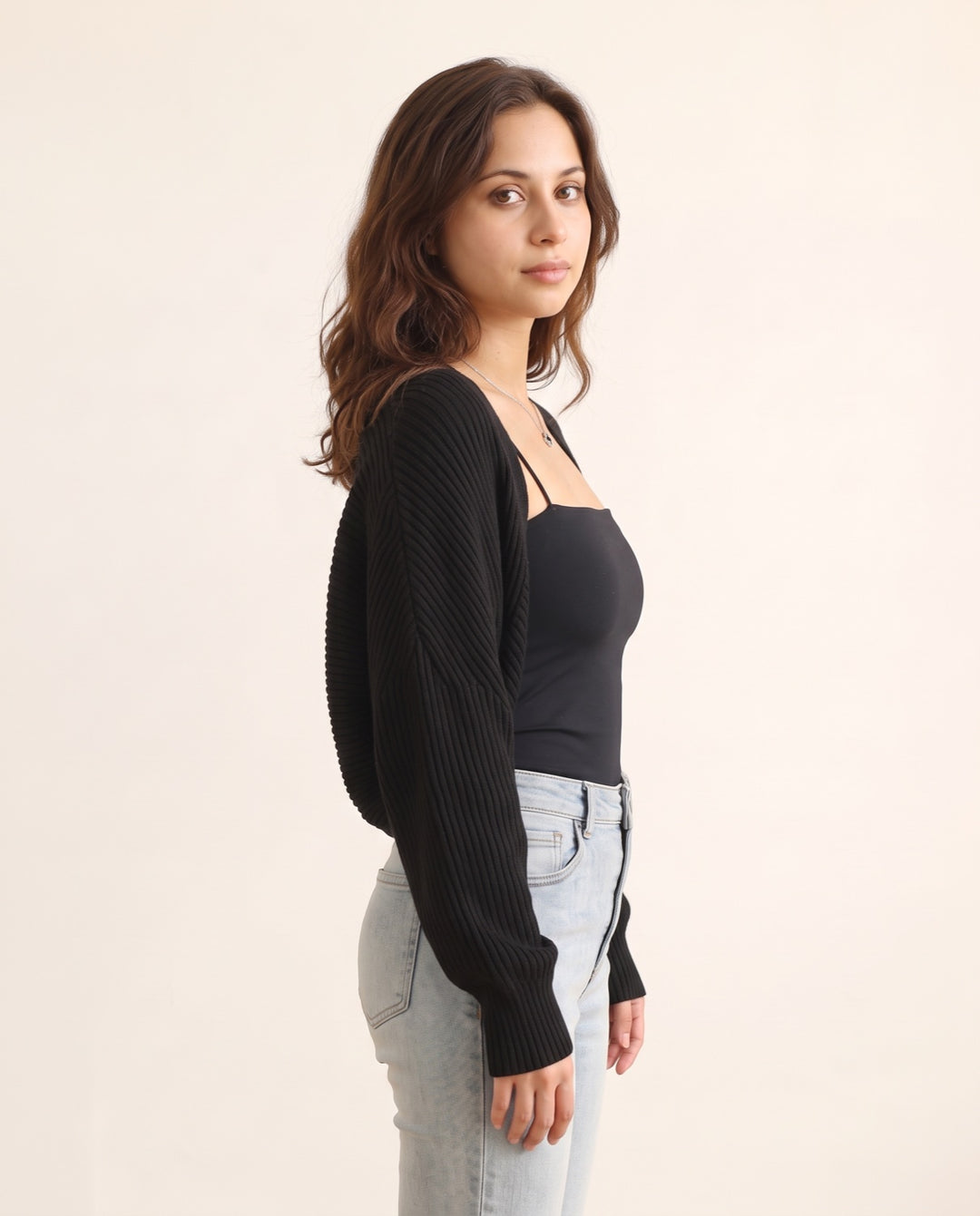 Cropped Shawl Cardigan