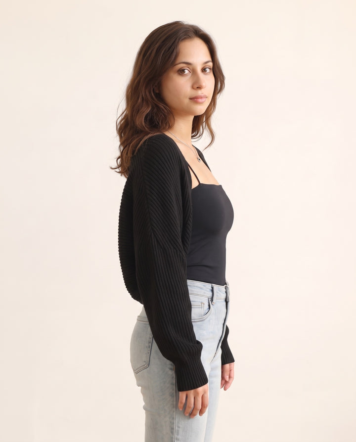 Cropped Shawl Cardigan