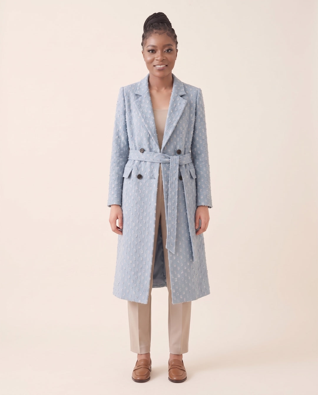 Belted Tweed Coat