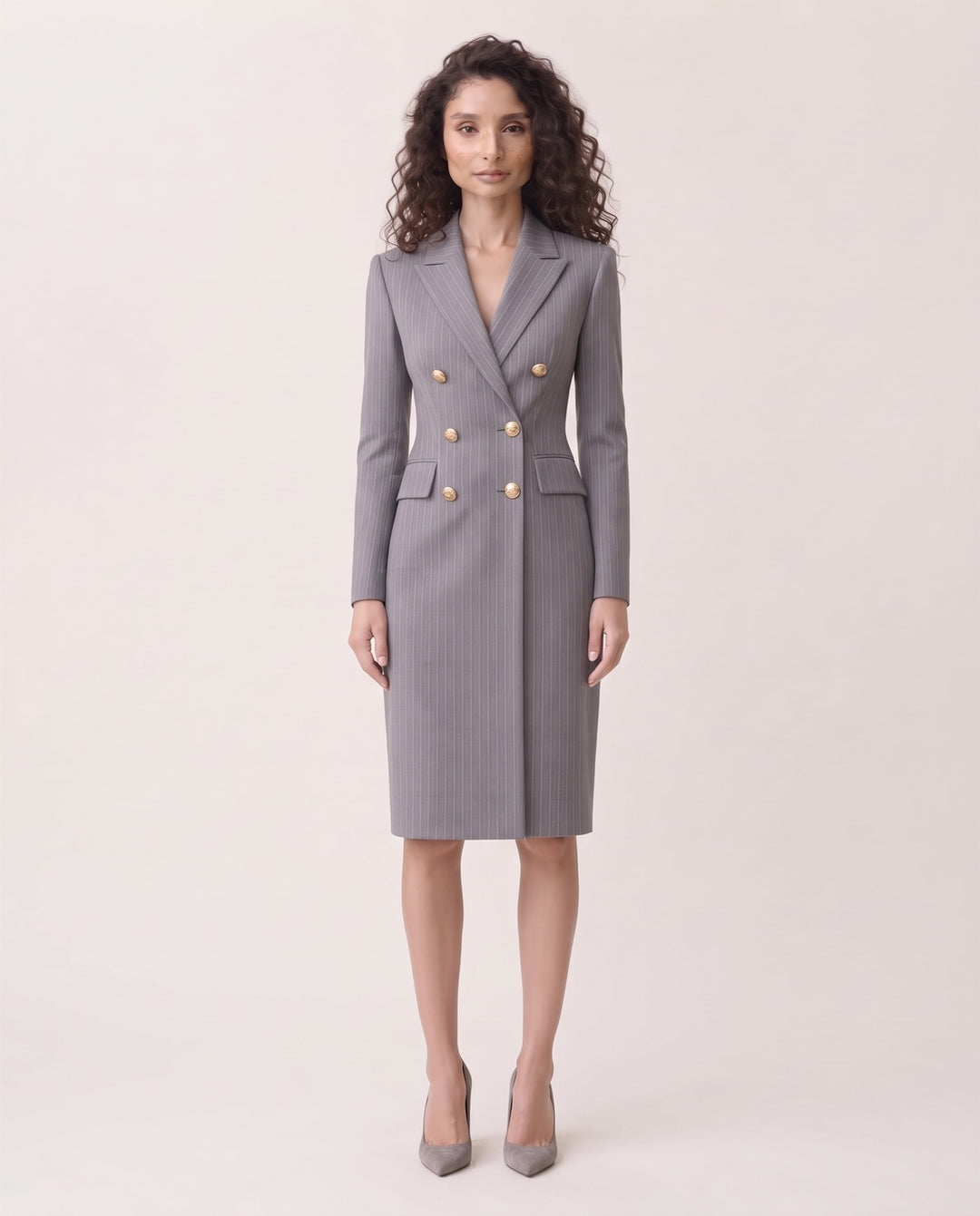 Pinstripe Blazer Dress