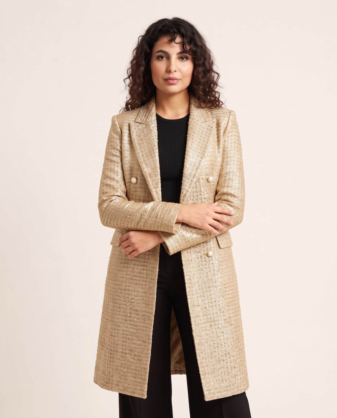 Gold Tweed Coat