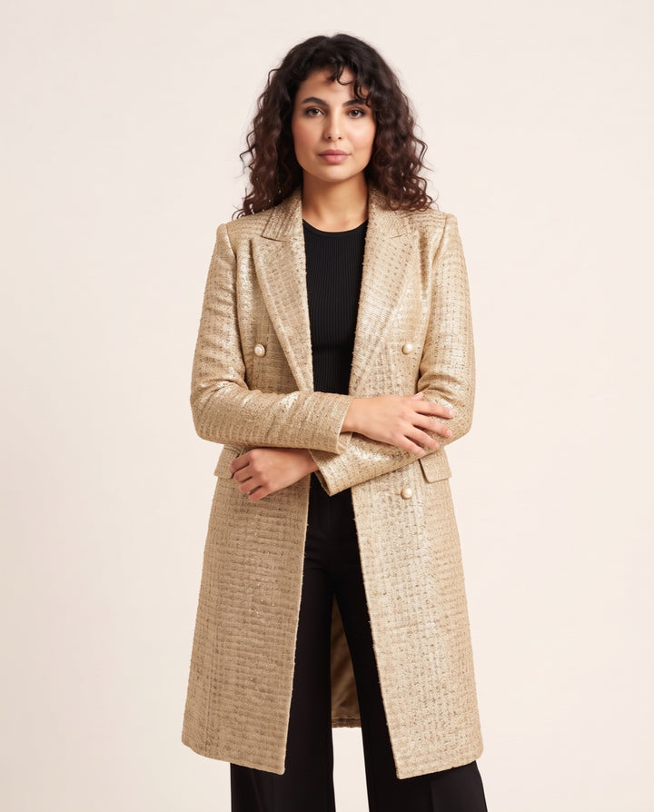Gold Tweed Coat