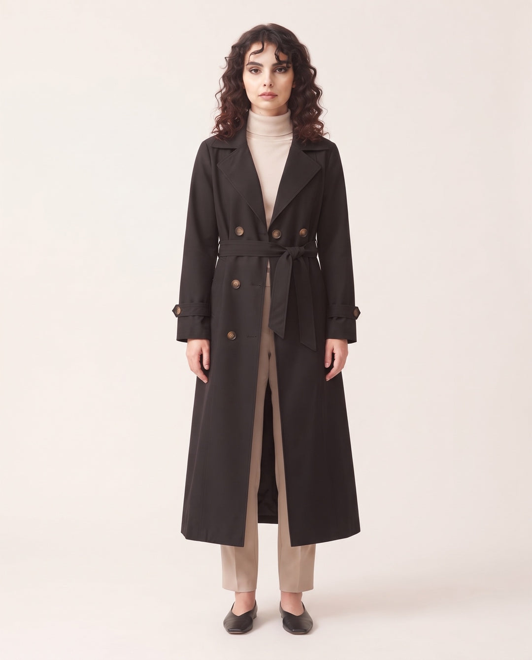 Waist-Cinch Trench Coat