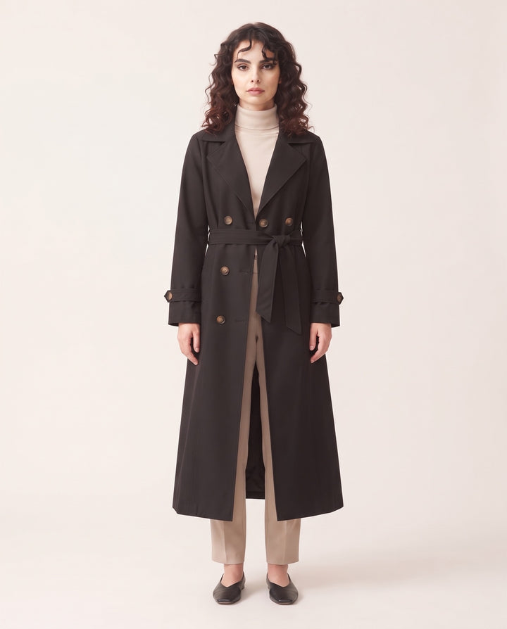 Waist-Cinch Trench Coat