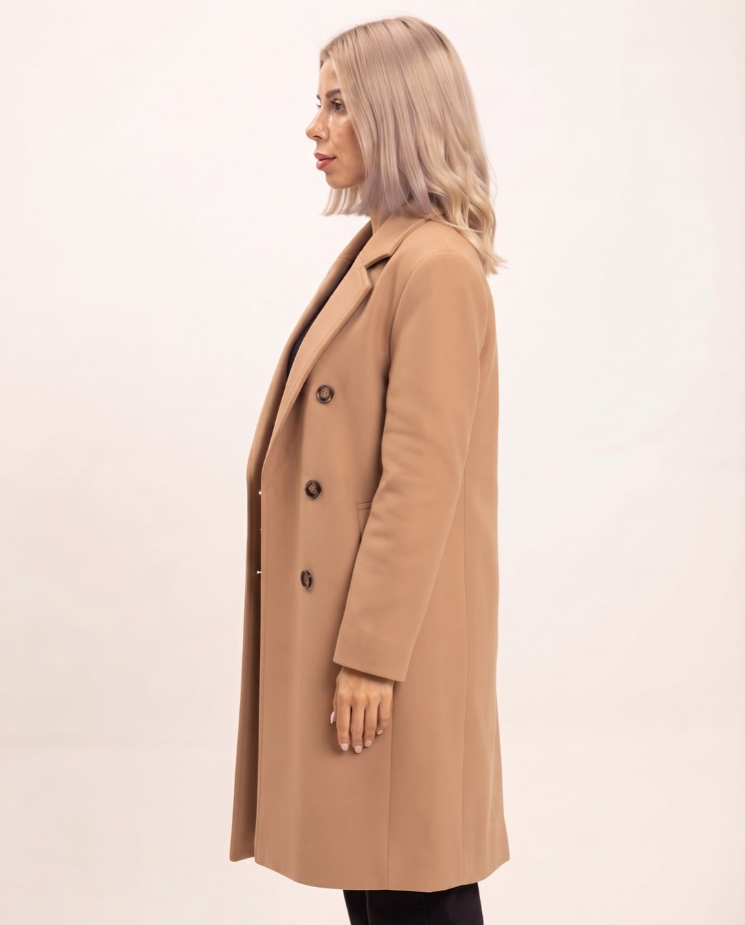 Double-Breasted Lapel Coat