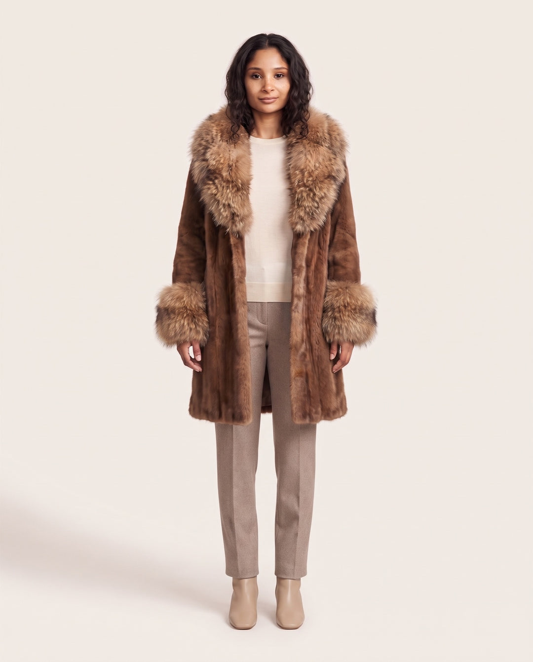 Oversized Faux Mink Coat