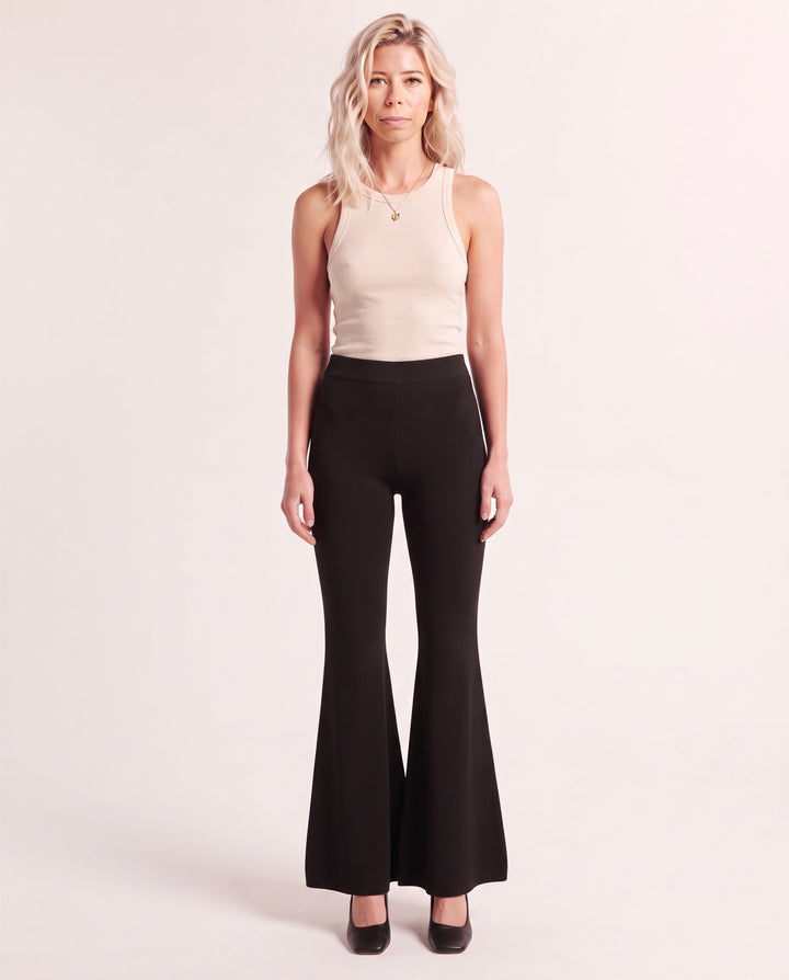 Knit Bell-Bottom Pants