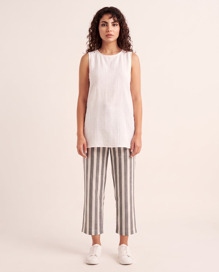 Striped Cropped Trousers