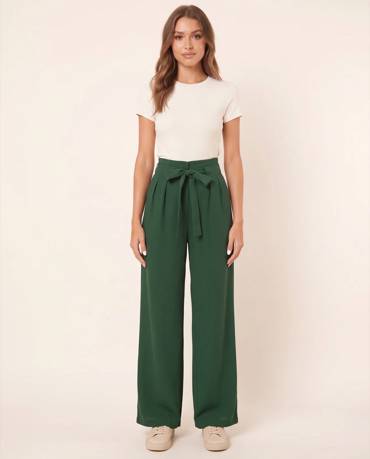 Woven Wide-Leg Trousers
