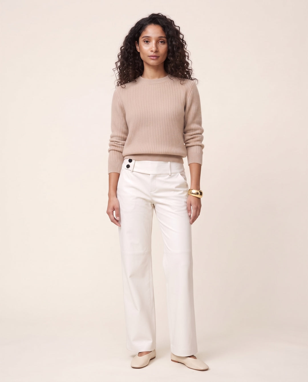 Low-Rise Wide-Leg Trousers