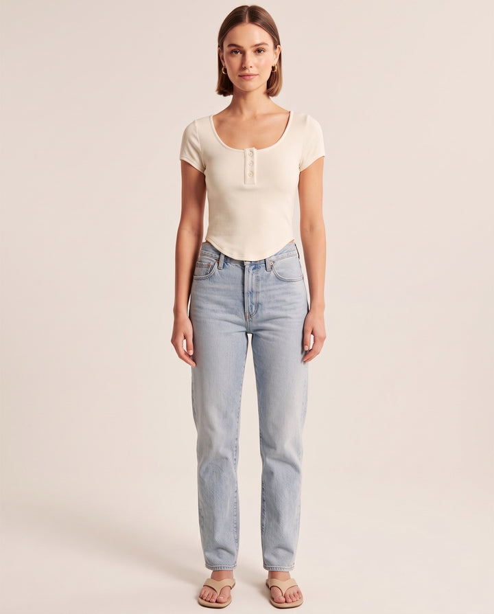 U-Neck Fitted Tee