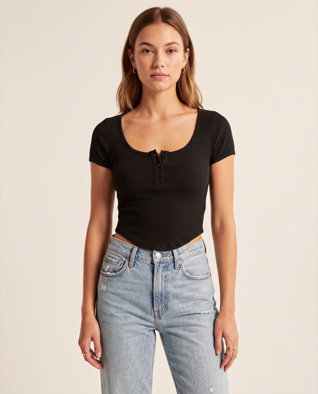 U-Neck Fitted Tee