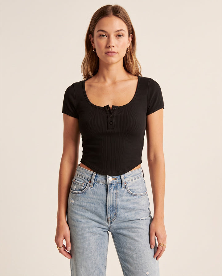 U-Neck Fitted Tee