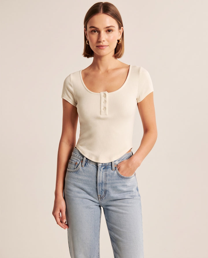 U-Neck Fitted Tee