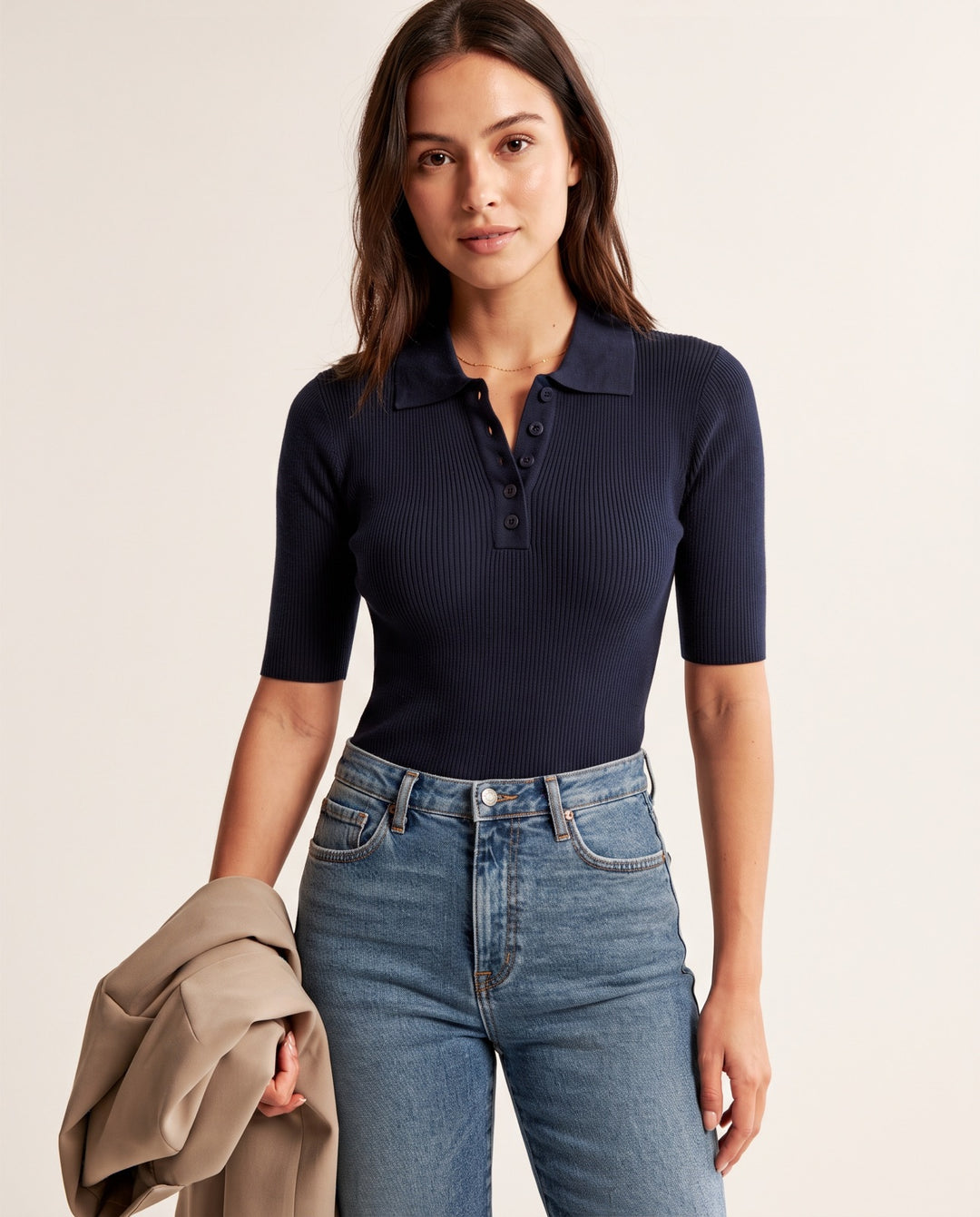 Lapel Knit Polo