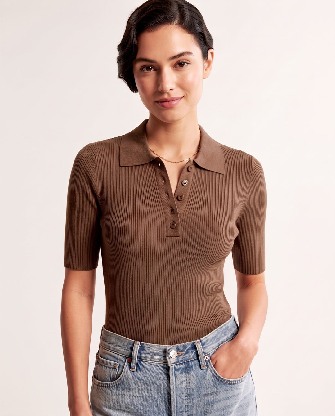 Lapel Knit Polo
