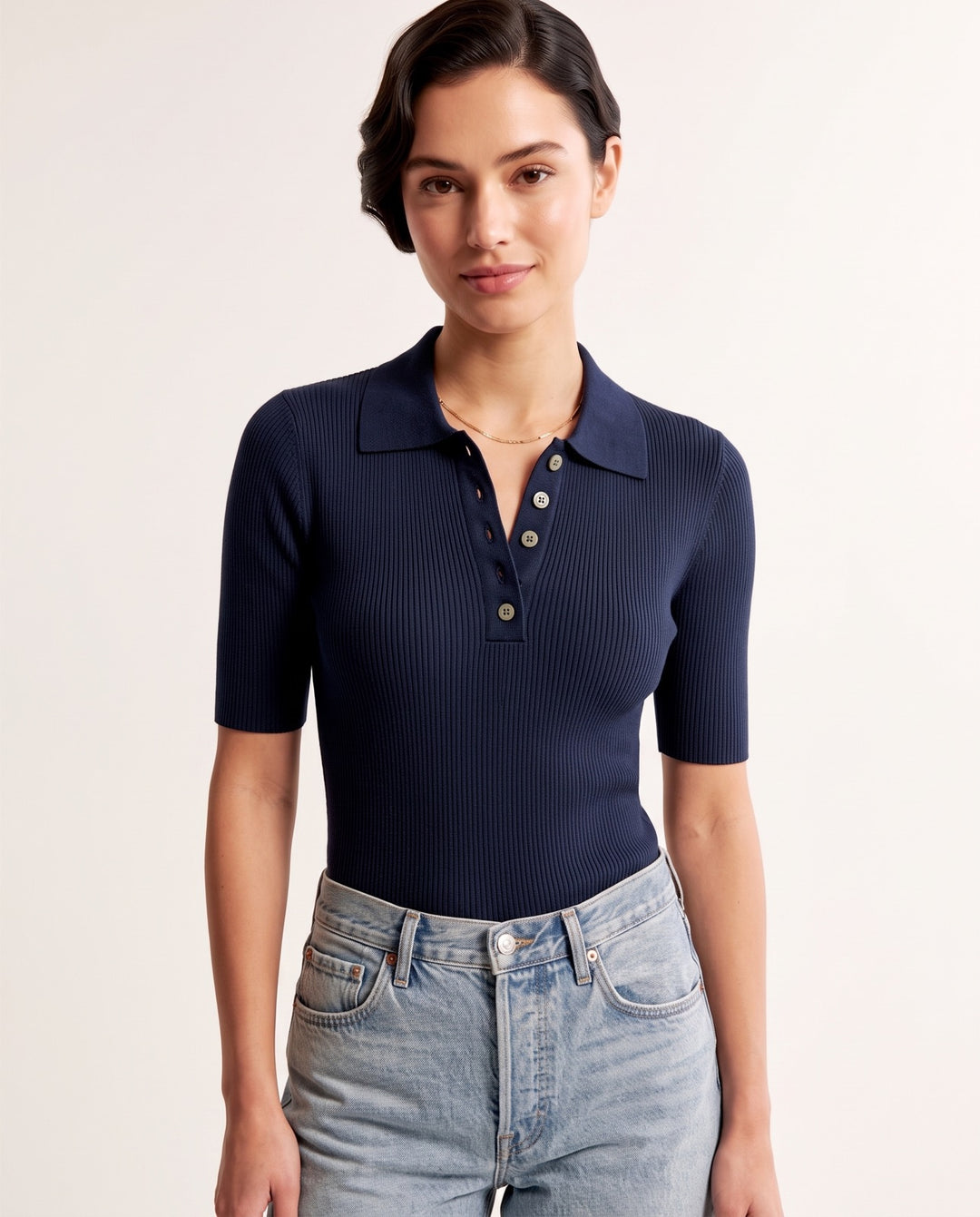 Lapel Knit Polo