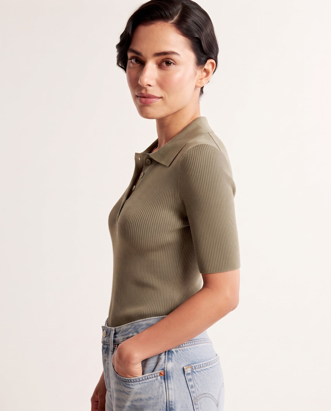 Lapel Knit Polo
