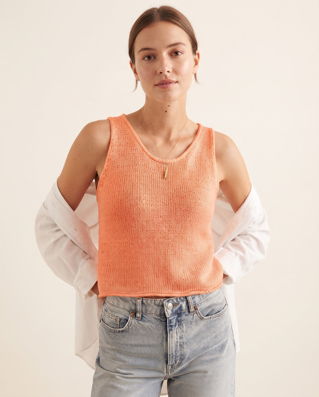 Cropped Knit Tank