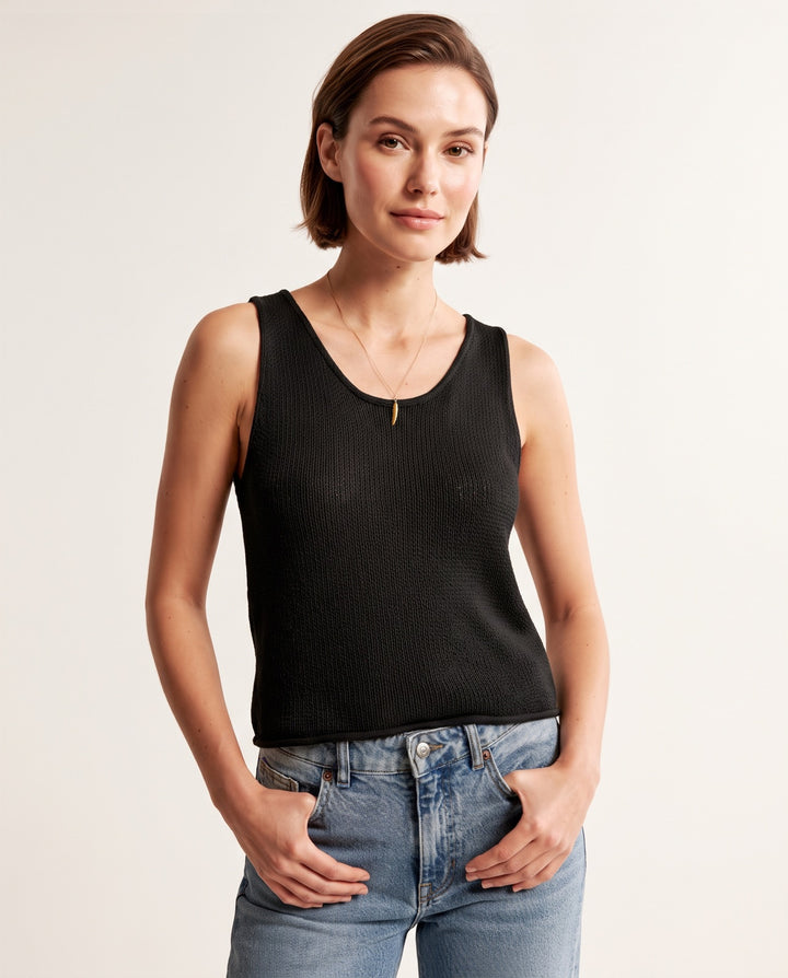 Cropped Knit Tank