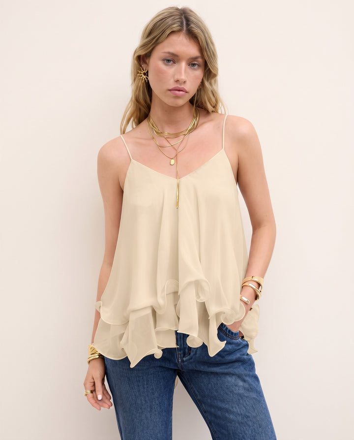 Ruffled Chiffon Blouse