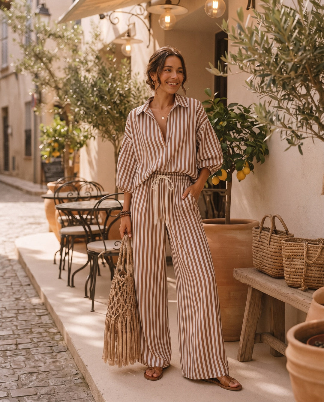 Striped Lounge Set