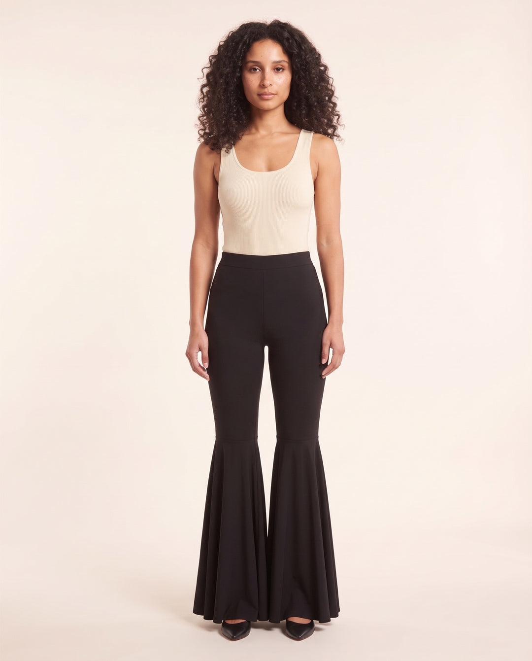 Knit Bell-Bottom Pants