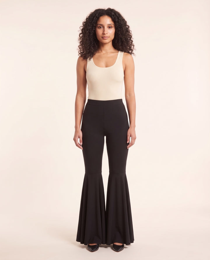 Knit Bell-Bottom Pants