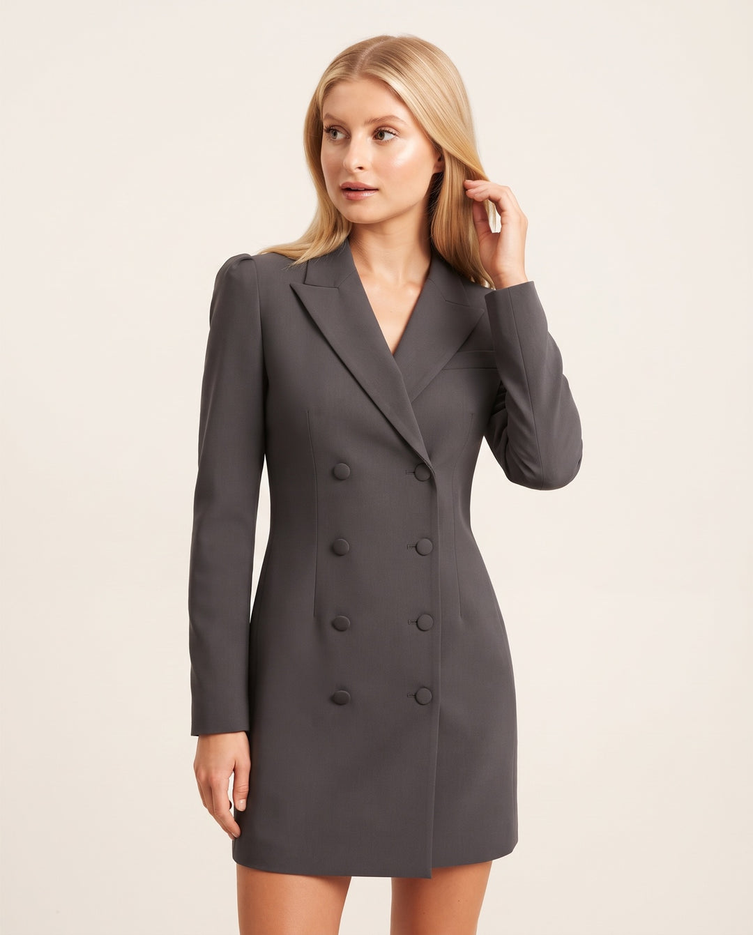 Double-Breasted Blazer Dress