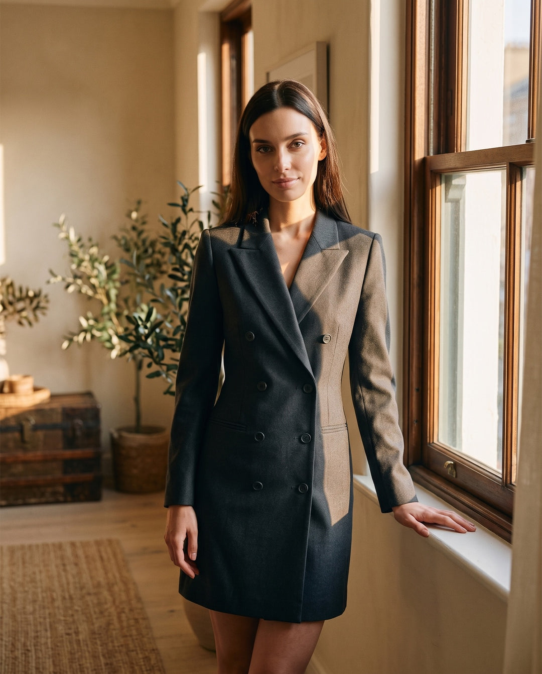 Double-Breasted Blazer Dress