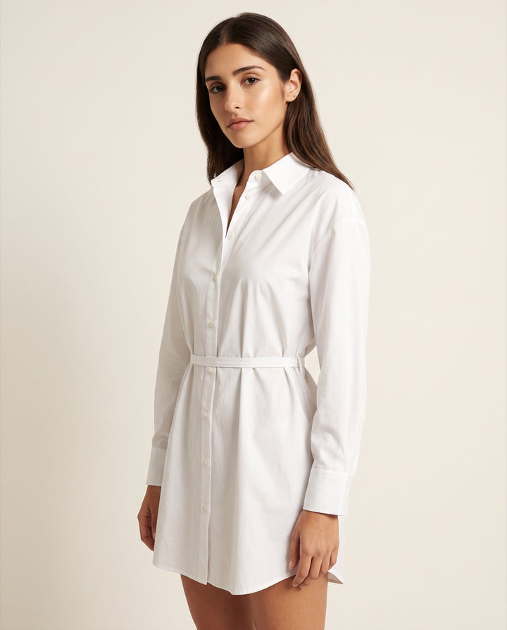 Cotton Poplin Shirt Dress