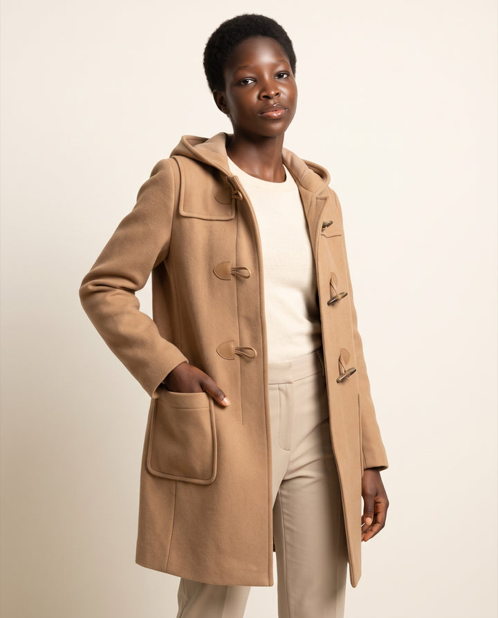 Hooded Wool-Blend Duffle Coat