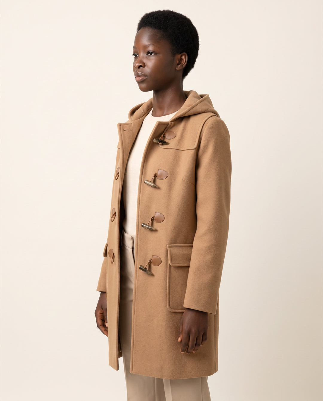 Hooded Wool-Blend Duffle Coat