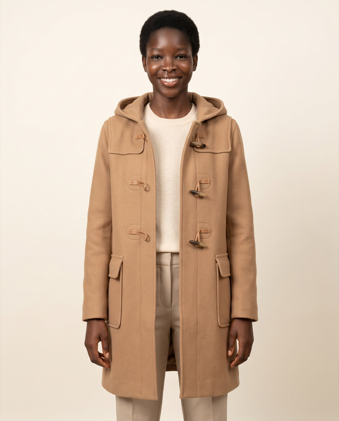 Hooded Wool-Blend Duffle Coat