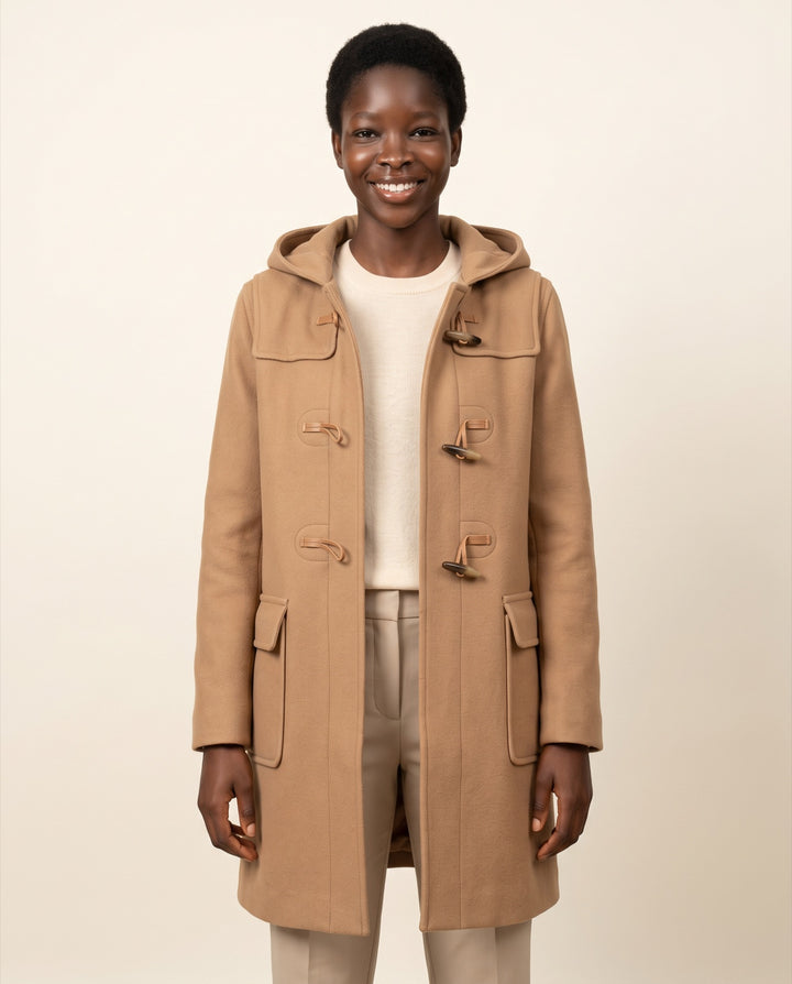 Hooded Wool-Blend Duffle Coat