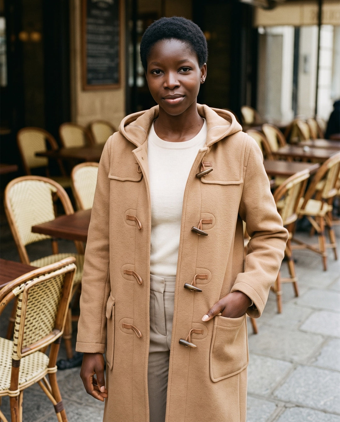 Hooded Wool-Blend Duffle Coat