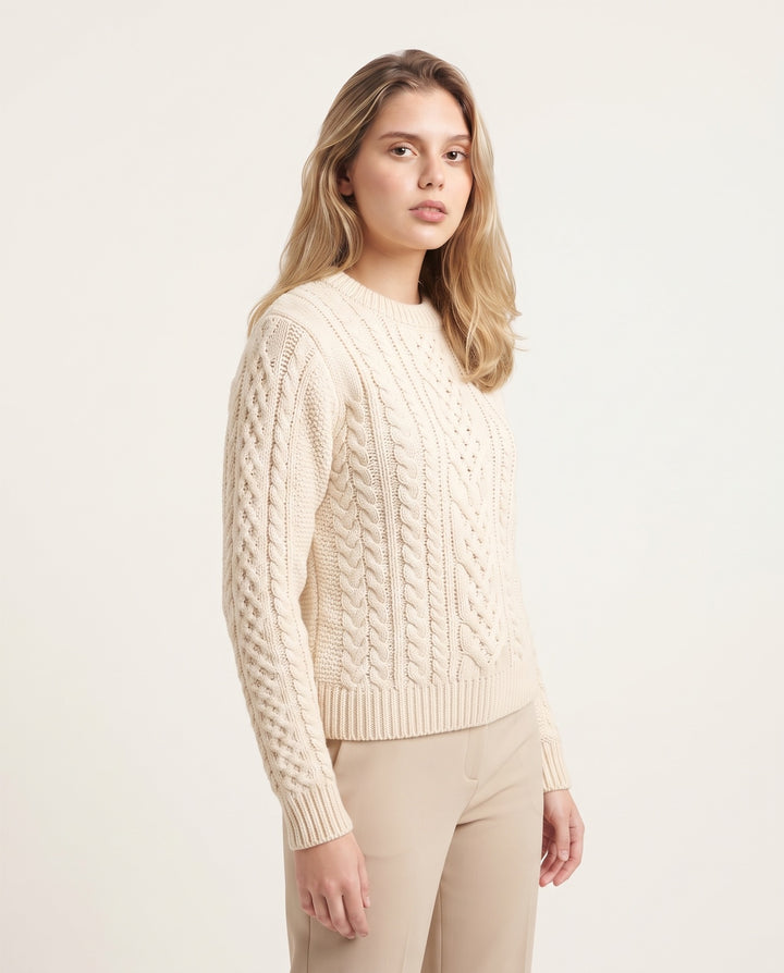Fisherman Cable Crewneck Sweater