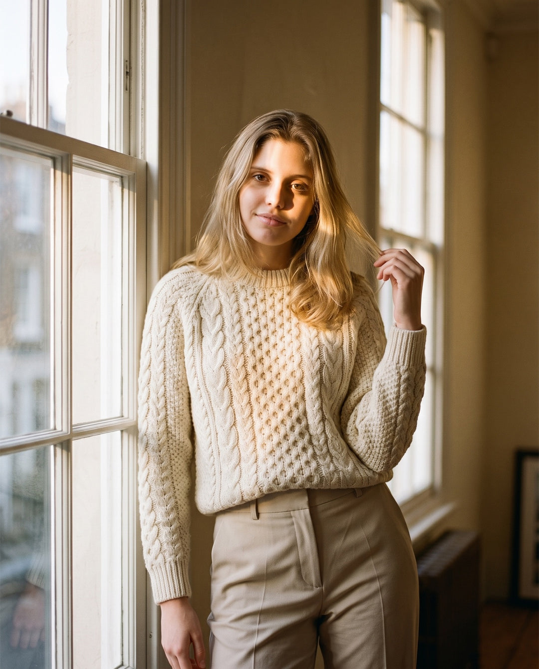Fisherman Cable Crewneck Sweater