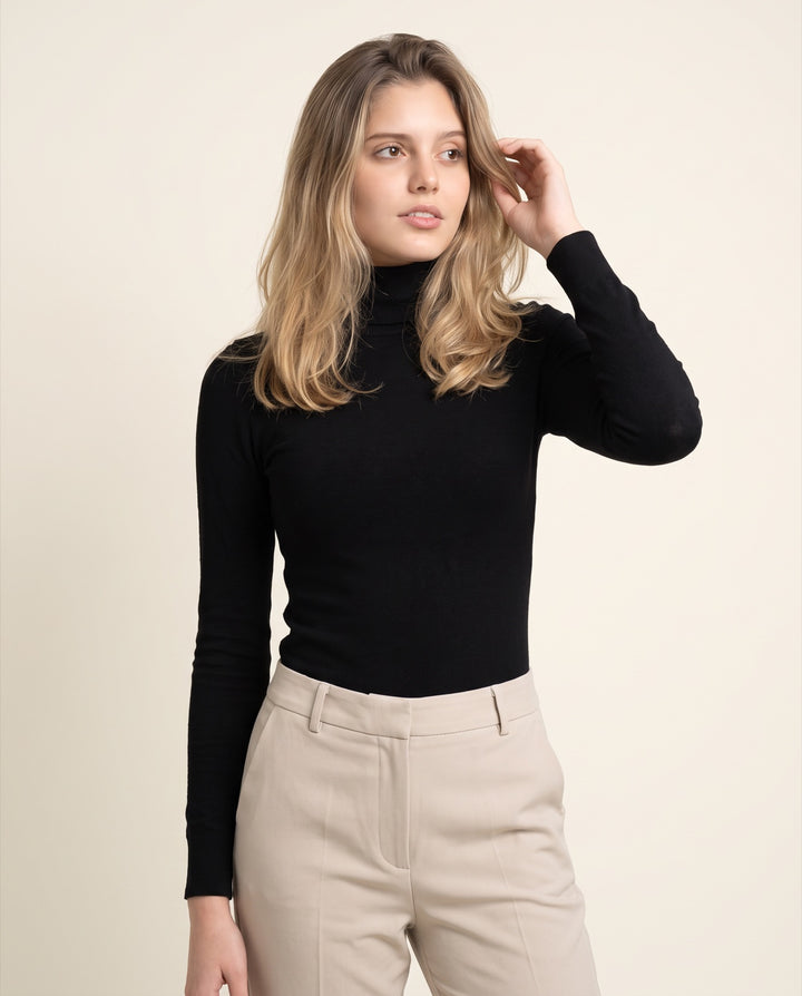 Turtleneck Fine-Knit Bodysuit