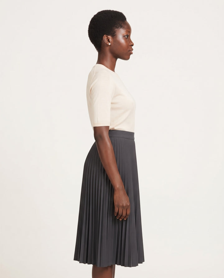 Pleated Midi Skirt