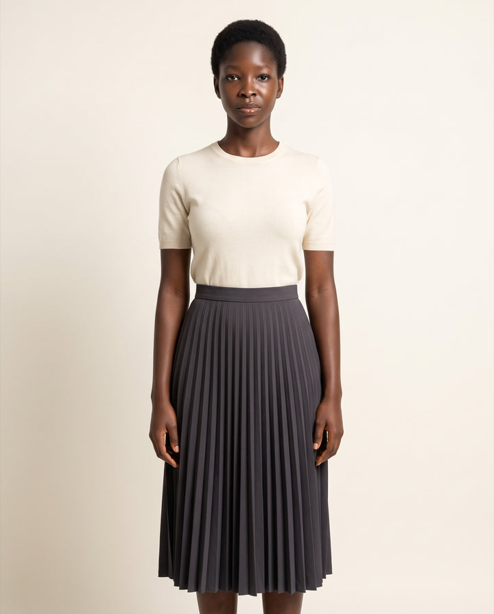 Pleated Midi Skirt
