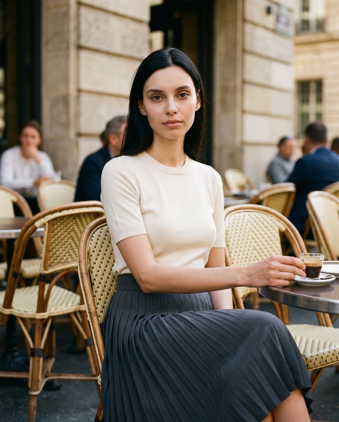 Pleated Midi Skirt