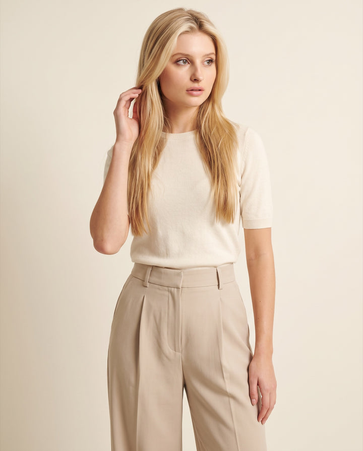 Front-Pleat High-Waist Trouser