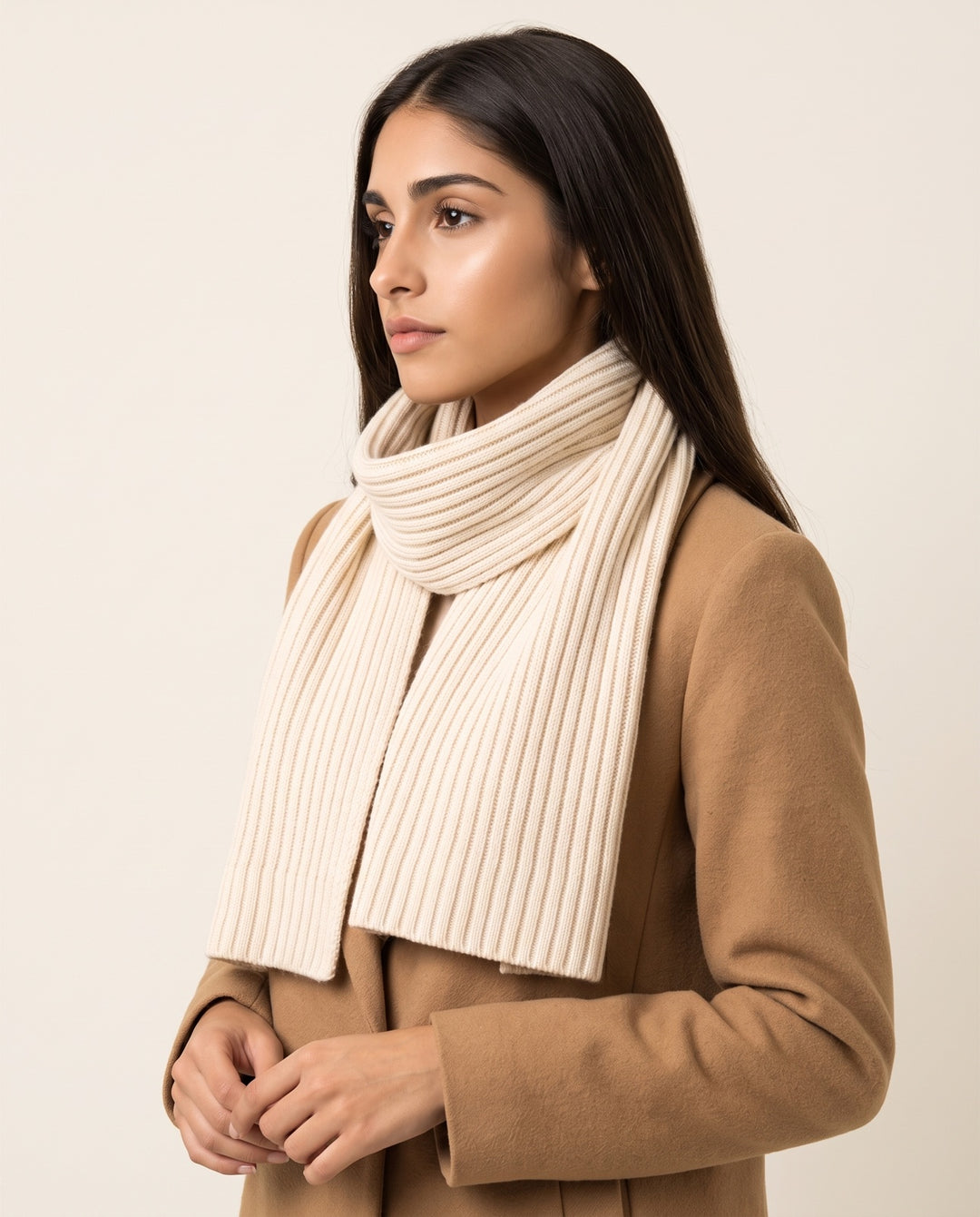 Chunky Ribbed Knit Scarf