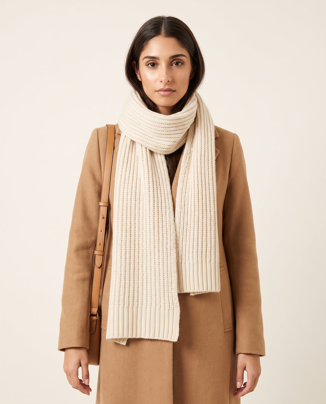 Chunky Ribbed Knit Scarf